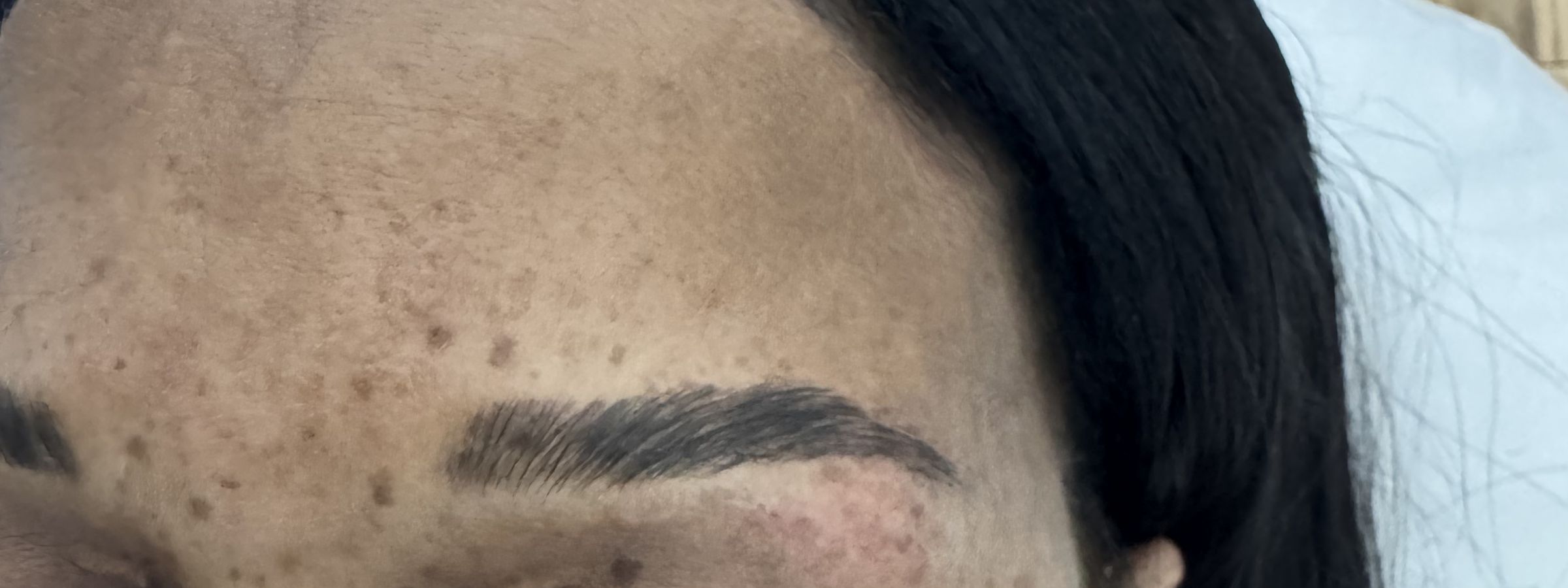 Client brows after lamination & tint at Ellimak Aesthetics
